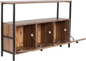 Masă consolă în culoare naturală închisă cu aspect de lemn de nuc 29,5x120 cm Solace – Kalune Design