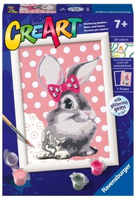 CREART PICTURA PE NUMERE PENTRU COPII IEPURAS CU FUNDA - RAVENSBURGER (RVSPBN28933)