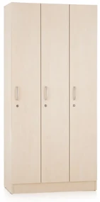 Dulap din lemn Visio - 3 compartimente, 90 x 42 x 190 cm, paltin