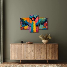 Tablou - Înger abstract cu flori (90x60 cm)