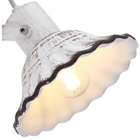 Aplica de perete stil industrial JOWITA alb-negru