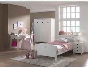 Set Mobilier Cameră Copii AMORI, 6 Piese, Alb, Stil Romantic – Vipack