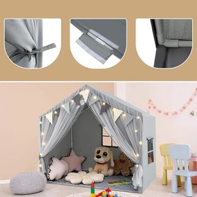Cort de joacă cu lumini, gri