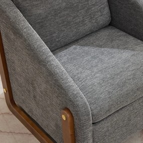Scaun modern de accent pentru living, Gri | Aosom Romania