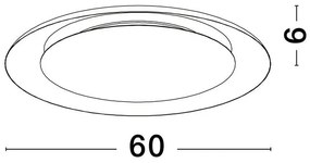 Plafoniera LED design modern EPOSI negru D-60cm