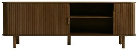 Masă TV maro cu aspect de lemn de stejar 56x160 cm Cavo – Unique Furniture