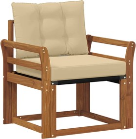 vidaXL Sofa cu Brațe Lemn solid de Acacia și Textilene