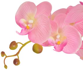 Planta artificiala orhidee cu ghiveci, 75 cm, roz 1, Roz, 75 cm