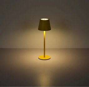 Globo 58488Y-LED Lampă de masă VANNIE, cu dimmer, tactilă, reîncărcabilă, pentru exterior, 3W/5V IP54 1800mAh, galbenă