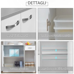 HOMCOM Dulap Suspendat de Bucătărie Albastru din Lemn Spațiu Amplu de Stocare 101x39x180cm Design Modern | Aosom Romania