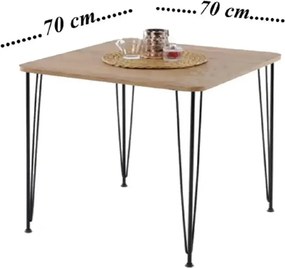 Masa bucatarie patrat texturata, Homs 70x70x75 cmA0046