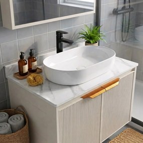 Set de mobilier de baie cu blat Marti 60cm Beige
