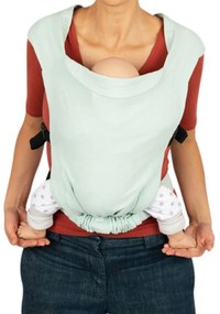 Marsupiu bebe ergonomic ajustabil si compact din in Kidizi Numi Light Mint de la 4-12 kg, include saculet transport