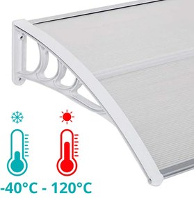 Marchiza copertina din policarbonat 240x90 cm-alb