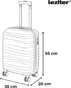 Valiză de cabină TravelLux Voyager cu hard top și roți detașabile 35x55x20 cm gri