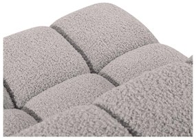 Modul pentru canapea modulară gri deschis cu tapițerie din țesătură bouclé (de mijloc) Bellis – Micadoni Home