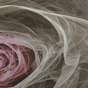 Tablou - Abstract trandafir roz deschis roz (cu ceas) (90x30 cm)