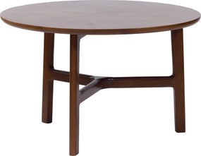 MAZZONI EXPORT BELLUNO Nuc Natural (Maro Închis) - MĂSUȚĂ DE CAFEA DIN LEMN Ø65 cm ROTUNDĂ MODERN CLASSIC