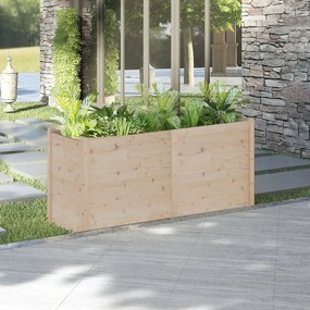 Jardiniera de gradina, 150x50x70 cm, lemn masiv de pin 1, Maro