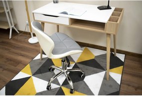 OFERTA Scaun de birou alb-gri AVOLA VELVET calitatea II.
