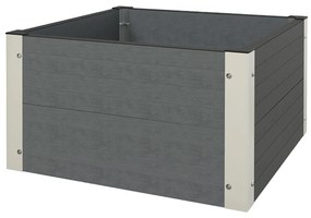 Outsunny Kit de Jardinieră Înaltată de Exterior cu Bază Deschisă și Colțuri din Aluminiu, Perfect pentru Cultivarea în Curte | Aosom Romania