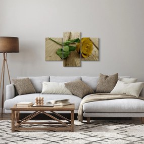 Tablou - Vintage trandafiri galbeni (90x60 cm)