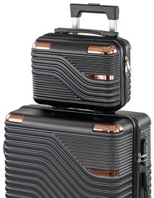TraveLux Urban XX gurulós bőrönd szett fekete