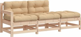 vidaXL Set mobilier de grădină cu perne, 7 piese, lemn masiv