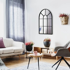 HOMCOM Oglindă Arcuită Modernă de Perete, 70x50 cm, Design Fereastră, Decor Sufragerie și Dormitor | Aosom Romania