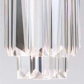 Pendul LED cu cristal K9 design elegant PRISM auriu