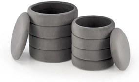 Set 2 tabureti Pacho gri