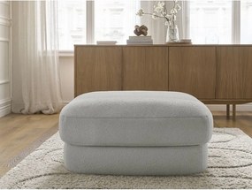 Taburet gri deschis cu tapițerie din țesătură bouclé Leonore – Bobochic Paris