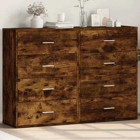 vidaXL Dulapuri, 2 buc., stejar fumuriu, 60x31x84 cm, lemn prelucrat