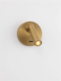 Aplica cu Spot LED directionabil stil minimalist TICO auriu, NVL-9695148