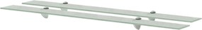 vidaXL Rafturi suspendate, 2 buc., 100 x 10 cm, sticlă, 8 mm