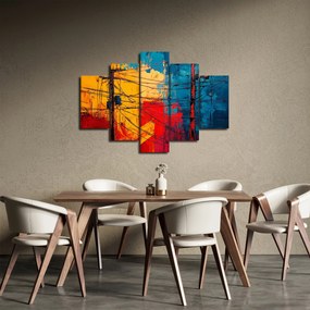 Tablou - Linii electrice abstracte (150x105 cm)
