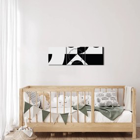 Tablou - Abstracție geometrică N⁰1 (cu ceas) (90x30 cm)