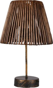 Veioza FAUNE, negru/maro, bambus/metal, 25x45 cm