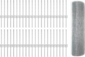 vidaXL Gard cu Stâlp Argintiu 0,4 x 100 m Oțel