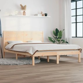 3104153 vidaXL Cadru de pat, 140x200 cm, lemn masiv de pin