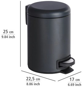 Coș deșeuri Wenko Leman, 3L, negru