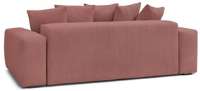 Canapea roz-deschis cu tapițerie din catifea reiată 280 cm Voltaire – Bobochic Paris