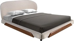 Pat dublu tapitat design LUX Light grey 180x200cm