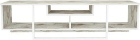 Comoda TV ASAL 150, alb/bej, PAL melaminat, 150x35x40 cm