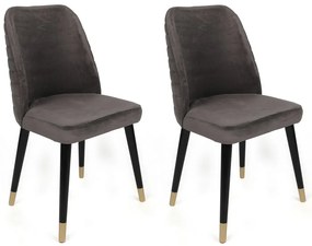 Set de scaune de sufragerie Hugo Anthracite, 4buc.