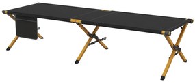 Outsunny Șezlong șezlong pliabil din aluminiu cu buzunar lateral - țesătură Oxford pentru plajă, camping, grădină | Aosom Romania