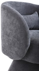Set de 2 scaune moderne pentru living și dormitor, rotative la 360°, Gri