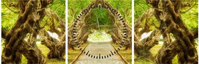 Tablou - Tunel viu din plumeria (cu ceas) (90x30 cm)