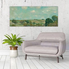 Tablou - Alfred Sisley,  Meadow, reproducere (120x50 cm)