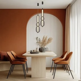 Pendul cu cablu PUMA LED/15W/230V, diam. 14 cm, negru